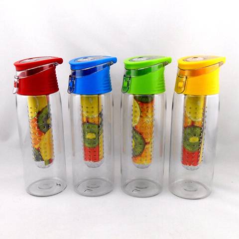 700ml fruit infuser water bottle, tritan bottle drinking water plant